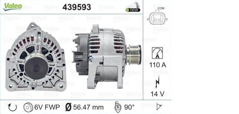 Renault Megane 3 - III Alternatör Şarj Dinamosu 14V 110A - 8200772726 - 231008578R - Valeo