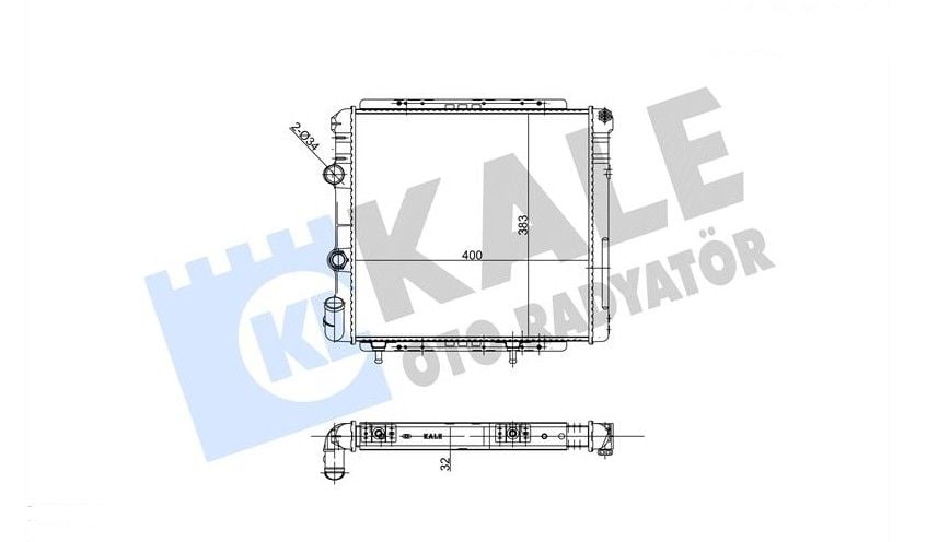 Renault 9 / R9 (1.4 8 Valf E7J) Enjeksiyon Motor Su Radyatörü - 7702262000 - Kale