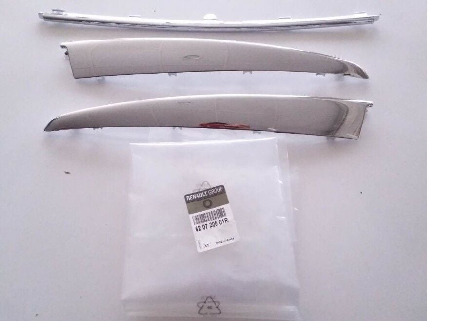 Renault Laguna 3 - III (Krom) Ön Tampon Nikelaj Takımı - 620720001R - Mais