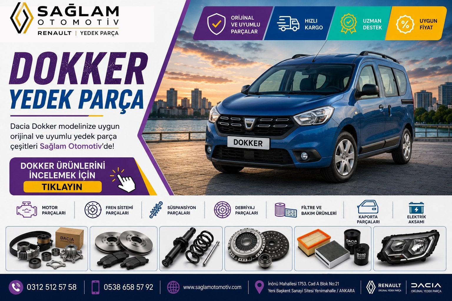 Dacia Dokker Yedek Parça
