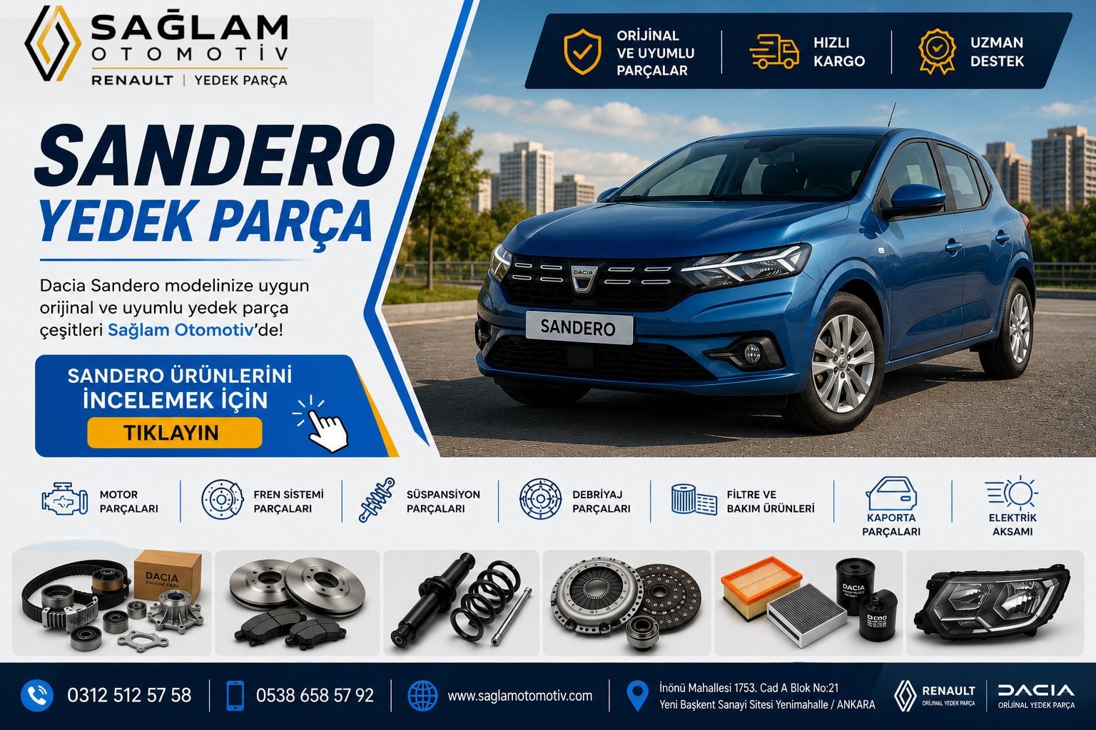Dacia Sandero Yedek Parça