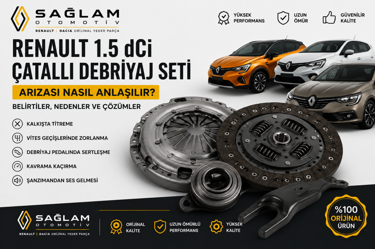 Renault 1.5 dCi Çatallı Debriyaj Seti Arızası Nasıl Anlaşılır? Megane 4 – Clio 4 – Fluence Kavrama Rehberi