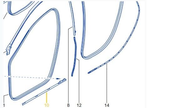 Renault Clio 3 -III Sol Ön Kapı Alt Toz Lastiği - 8200309306