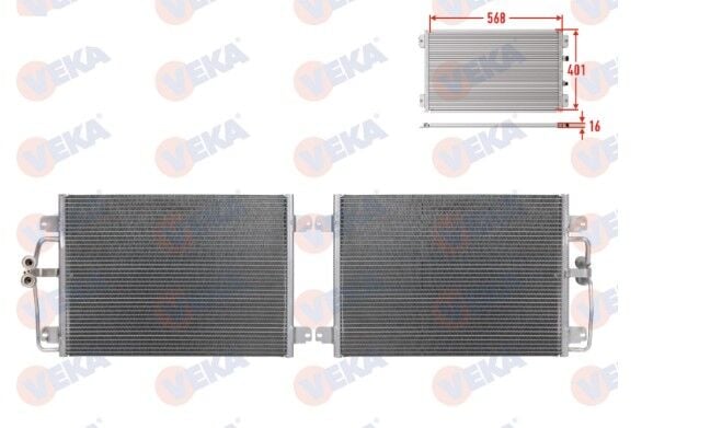 Renault Megane 1 - I (1.4 16 Valf K4J) Klima Radyatörü - 7700425843 - 7702258286 - Veka