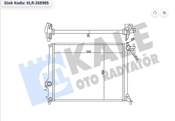 Renault Megane 4-IV Su Radyatörü - 214105169R - Kale