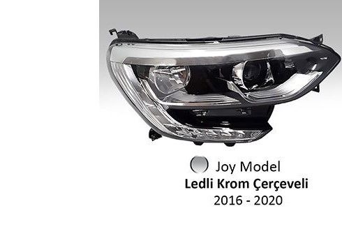 Renault Megane 4 - IV Ledli Sağ Ön Far Lambası Krom Çerçeveli - 260106827R - Ayfar