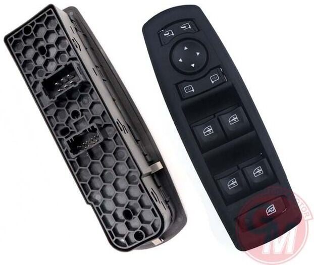 Renault Megane III - 3 / Fluence - Cam Açma Anahtarı Kumanda Grubu Siyah - 254000006R - 809610016R