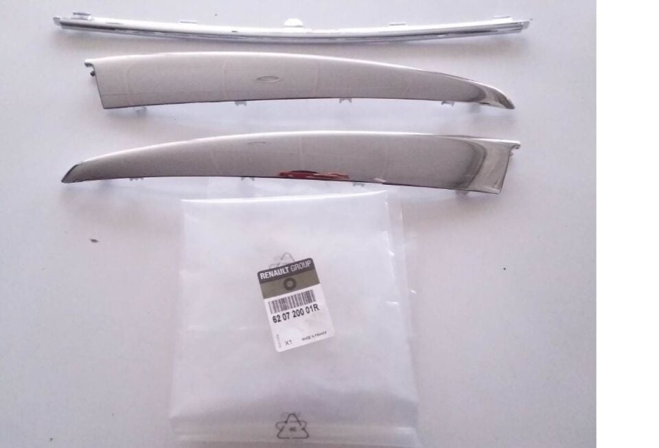 Renault Laguna 3 - III (Krom) Ön Tampon Nikelaj Takımı - 620720001R - Mais