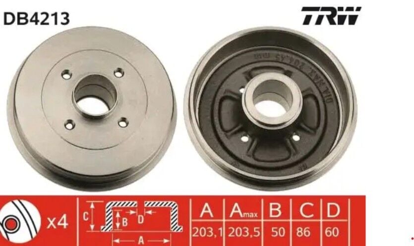 Renault Laguan 1 - I Arka Teker Kampana (Adet) - 7700840711