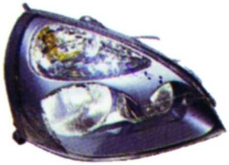 Renault Clio II - 2 / Clio III - 3 - Sağ Ön Elektrikli Siyah Far - 7701054063