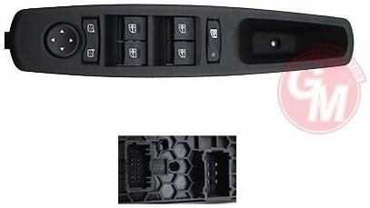 Renault Megane III - 3 / Fluence - Cam Açma Anahtarı Kumanda Grubu - 254000008R - 254000014R