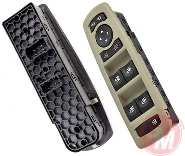 Renault Fluence - Cam Açma Anahtarı Kumanda Grubu Bej - 254000015R - 809610006R