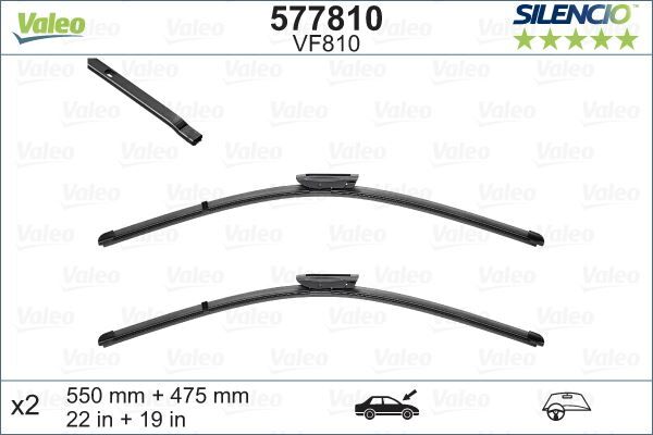 Renault 25 Silecek Süpürgesi 550MM+475MM (Muz Tipi) 288905401R - 288905811R - 288900464R