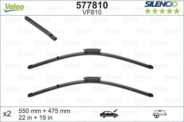 Renault 25 Silecek Süpürgesi 550MM+475MM (Muz Tipi) 288905401R - 288905811R - 288900464R