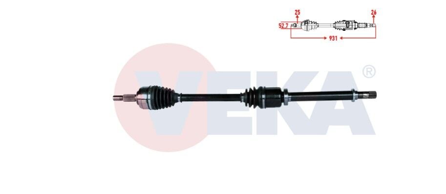 Renault Fluence Sağ Komple Aks (1.5 Dci K9K) - 391000128R - 391006777R