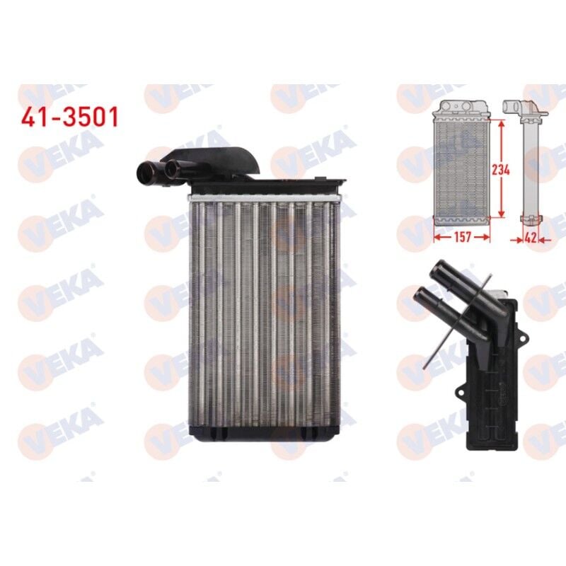 Renault R19 / Megane / Clio (234x157X42) Kalorifer Peteği Radyatörü - 7701204680 - 7701033457 - 7701205449 - 7701034551 - 7701205449