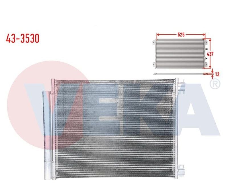 Renault Megane 4 - IV (1.5 DCİ K9K) Klima Radyatörü - 921002969R - 921008540R - 921001829R  - Veka