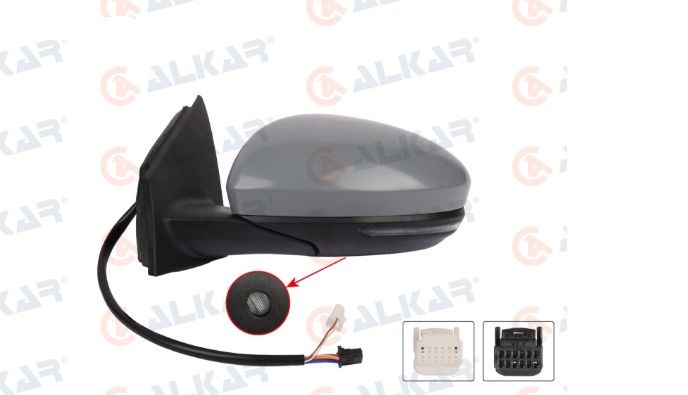 Renault Megane 4 - IV Sol Dış Dikiz Aynasıl Elektrikli Otomatik Katlanır (11 Pim) - 963027851R - Alkar