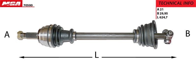 Renault Clio / Symbol / Kangoo Sol Ön Aks (İnce Freze) - 8200236107 - 8200571876 - 8200236092 - 7711135005