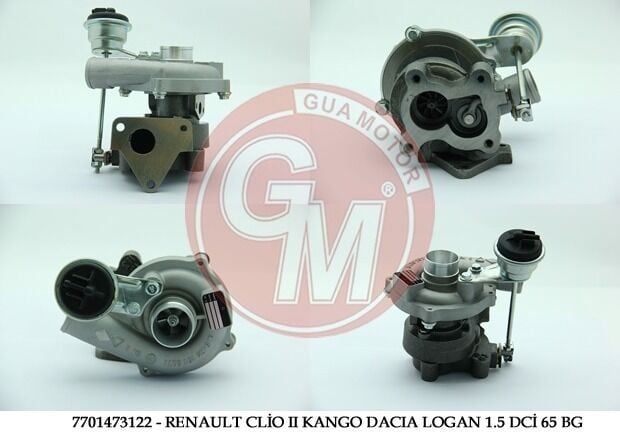 Renault Clio II - 2 / Kangoo / Symbol I - 1 / Megane II - 2 - Turbo Şarj 1.5 Dci 65 Bg - 7701473122 - 1441100QAF