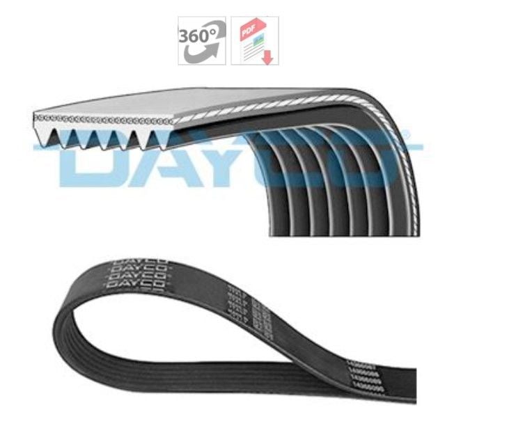 Renault Megane 4 - IV Alternatör V kayışı - 117206430R - Dayco
