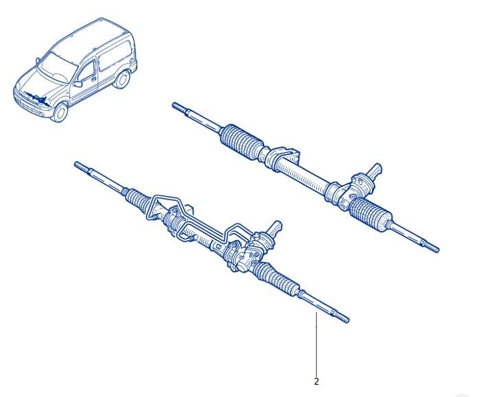 Renault Kangoo Hidrolik Direksiyon Kutusu - 8200895863 - 8200050763 - Mga