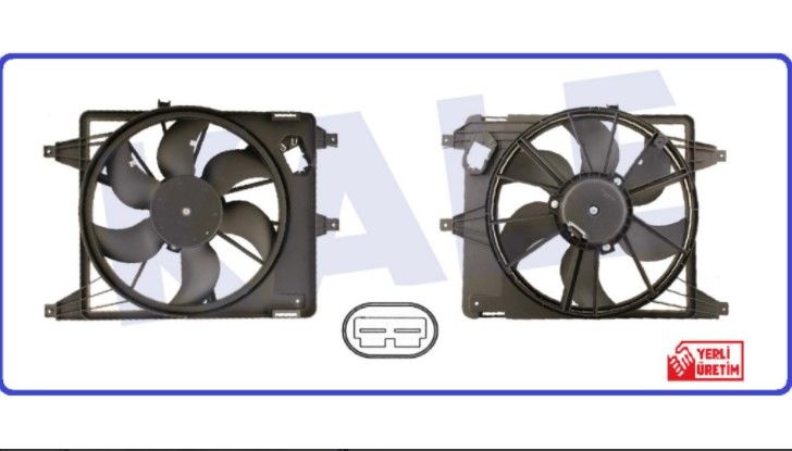 Renault Clio 1 - I - Clio 2 - II Fan Motoru Davlumbazı Komple (1.4 8v E7J - K7J) - 7701048284 - Kale