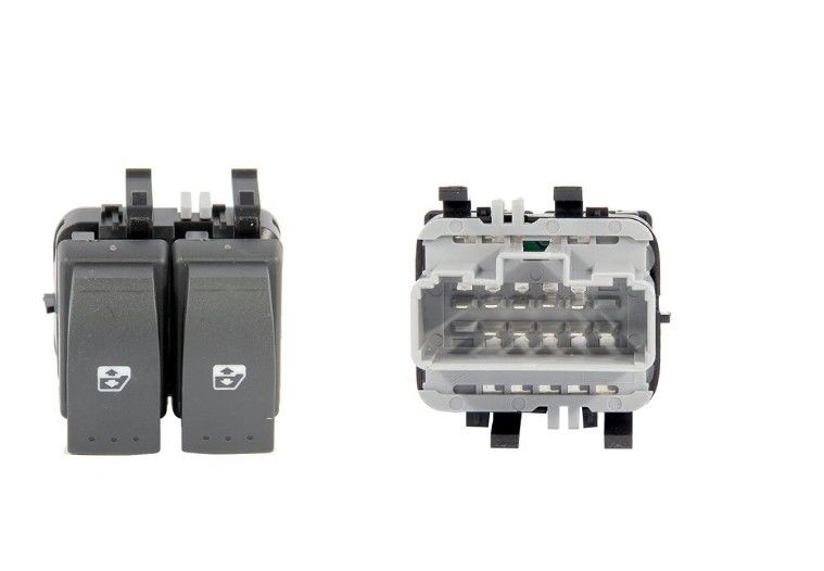 Renault Megane 2 - II Ön Sol  Cam Düğmesi (Gri Soketli) - 8200315033 - Mga