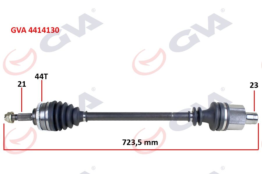 Renault Clio II - 2 / Kangoo I - 1 - Sağ Ön Aks Yaylı ABS'li 718MM/21 Diş/ABS 26 Diş - 391004165R - 8200240430 - 8200534580