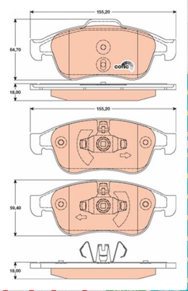 Dacia Duster Ön Fren Balata Takımı - 410A12582R - Trw