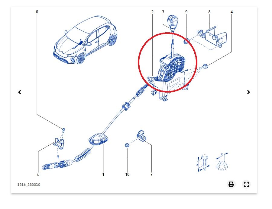 Renault Clio 5-V Vites Kol Mekanizması - 349016PB0B