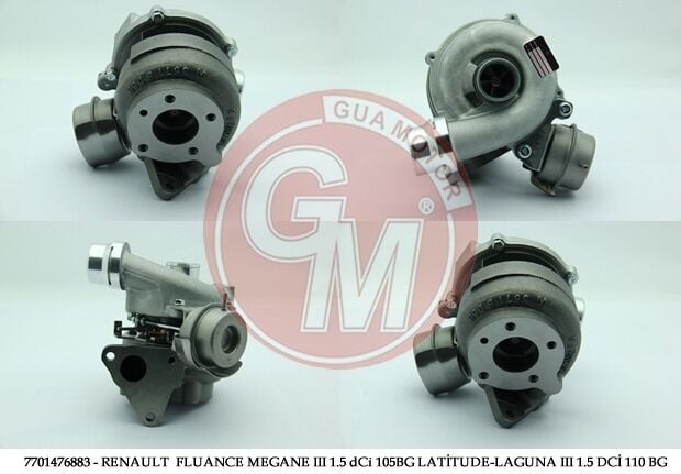 Renault Clio III - 3 / Megane II - 2 / Megane III - 3 / Latitude / Laguna III - 3 - Turbo Şarj 1.5 Dci 105 Bg 1.5 Dci 110 Bg - 7701476883 - 8200625683