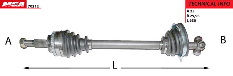 Renault Clio 2 - II / Kangoo Sol Ön Aks Komple ABS'li Kalın Mil / Freze - 8200622834 - 8200236110 - 8200626987