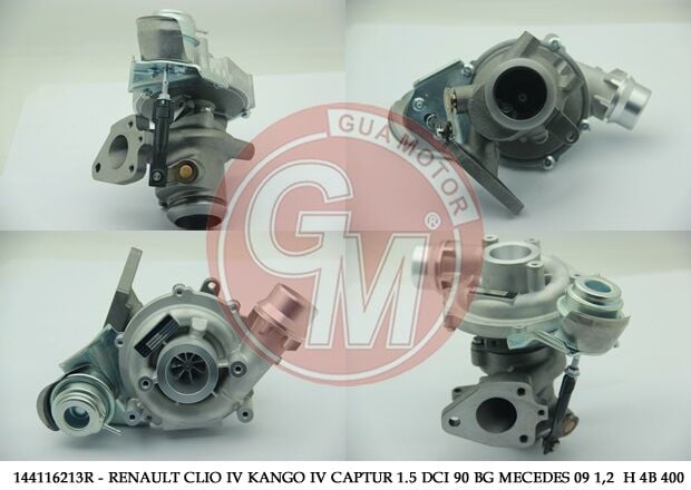 Renault Clio IV - 4 / Kangoo / Captur I - 1 / Dacia Dokker / Logan II - 2 / Sandero - Turbo Şarj 1.5 Dci 90 Bg - 144116213R - 144117533R