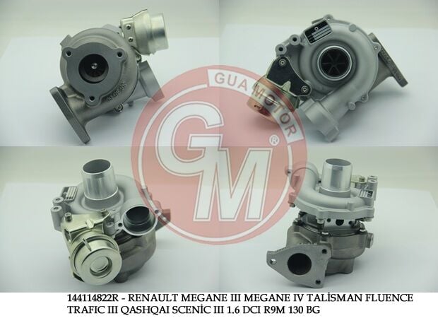 Renault Megane IV - 4 / Megane III - 3 / Talisman / Fluence / Trafic III - 3 / Scenic III - 3 - Turbo Şarj 1.6 Dci R9M 130 Bg - 144114822R - 144110972R