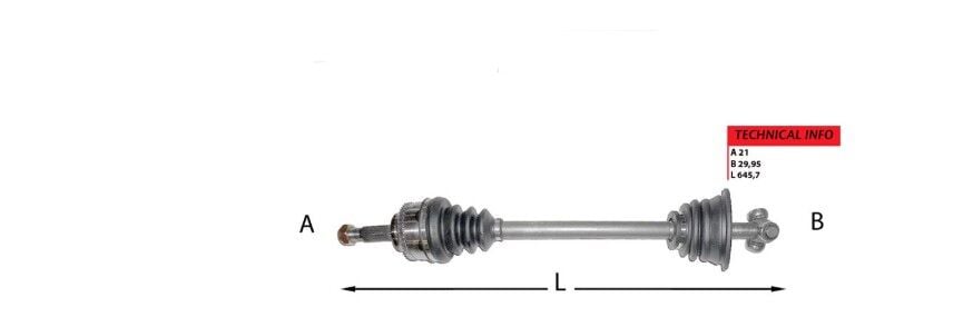 Renault Megane 1 - I Sol Ön Aks Komple (1.4 / 1.6 K4M / K4J) ABSli - 8200090175 - Mga