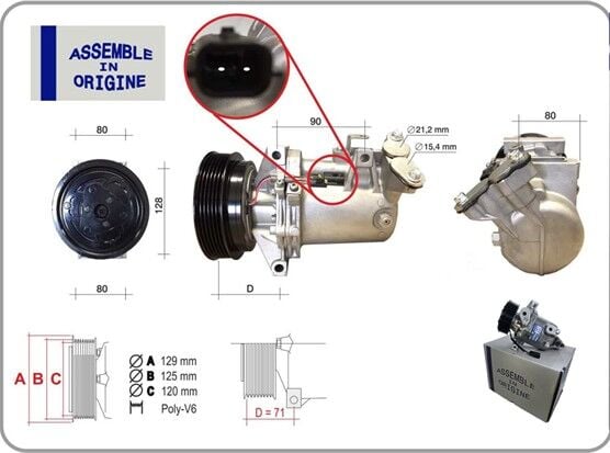 Renault Fluence / Dacia Logan II - 2 / Sandero / Dokker / Duster II - 2 - Klima Kompresörü (Sıfır Ürün) 1.5 Dci - 8201025121 - 926009154R
