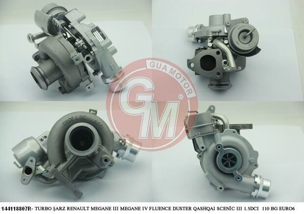 Renault Megane IV - 4 / Megane III - 3 / Fluence / Scenic III - 3 / Dacia Duster II - 2 - Turbo Şarj 1.5 Dci 90 Bg Euro6 - 144118807R - 144113657R
