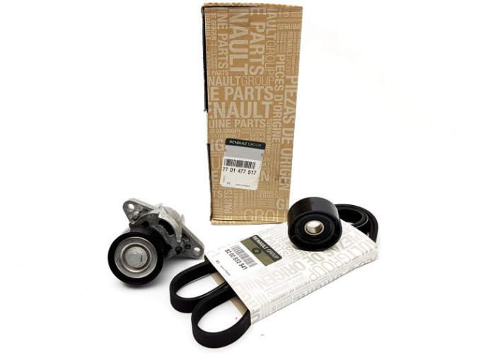 Renault Clio 2 - II Aksesuar Kayış Kiti V Kayış Seti (1.6 16 Valf K4M)  - 7701477517 - Mais