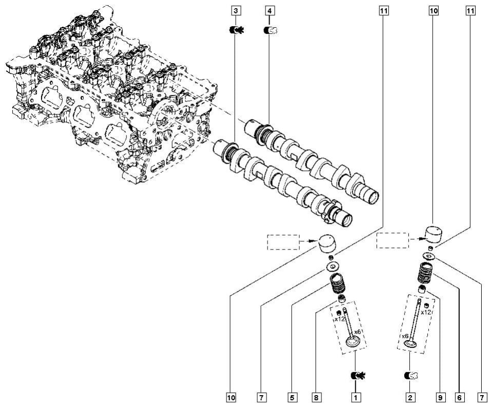 Renault Clio IV - 4 / Captur I - 1 - Eksoz Eksantrik Mili 0.9 Tce H4B 130200522R-130209252R-130204970R