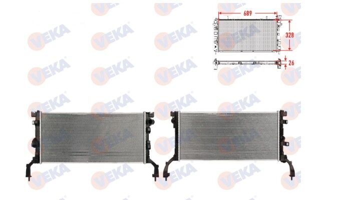 Renault Latitude Motor Su Radyatörü - 214100004R - Veka