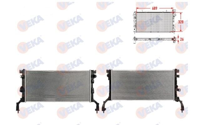 Renault Latitude Motor Su Radyatörü - 214100004R - Veka