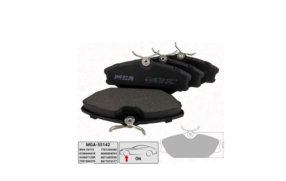 Renault Laguna 1 - I Ön Fren Balatası - 410607125R - 7701206379 - 410604441R - Mga