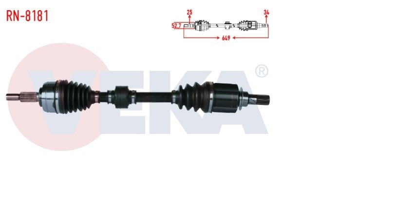 Renault Megane 4 - IV Sol Ön Otomatik Aks Komple - 391018406R - Veka