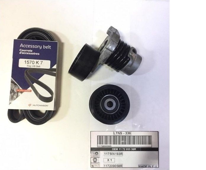 Renault Captur (1.2 TCE H5F / 0.9 TCE H4B) Alternatör Kayış Seti - 117203336R - Letendeur