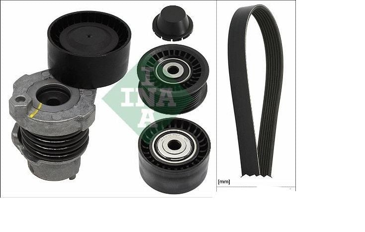 Renault Captur (1.2 TCE H5F / 0.9 TCE H4B) Alternatör Kayış Gergi Seti - 117203078R - İna