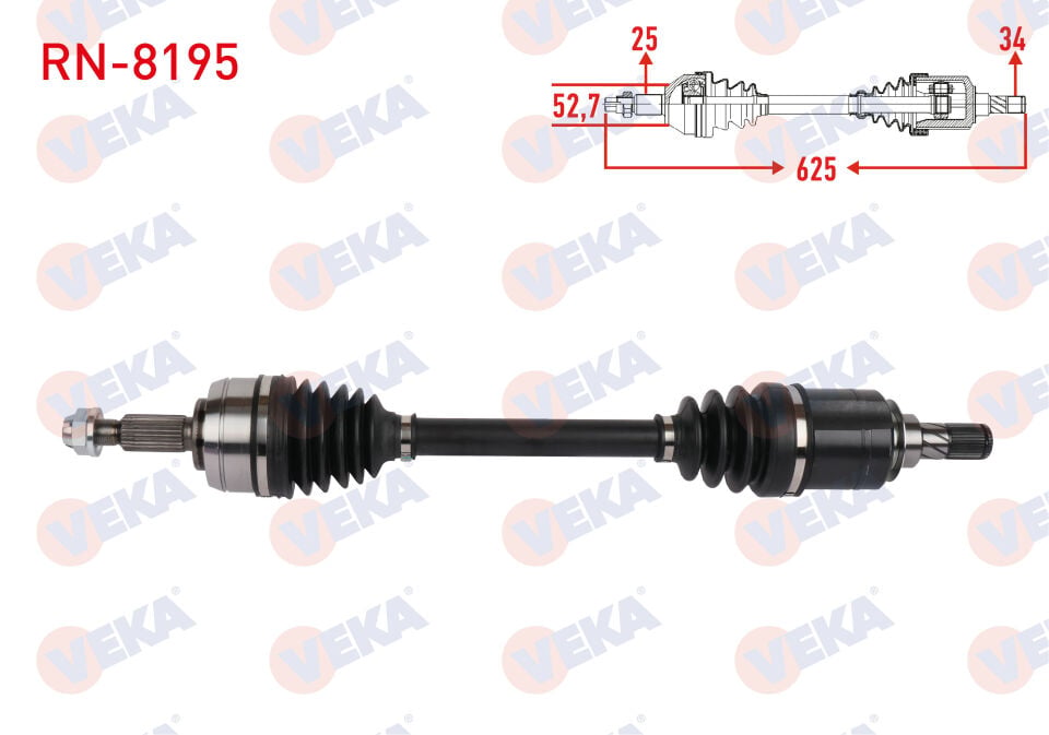 Renault Captur 1 - I Ön Sol Aks Komple (EDC - Otomatik - 1.2 TCE H5F / 0.9 Tce H4B) - 391010433R - 7701209473 - 7701209992