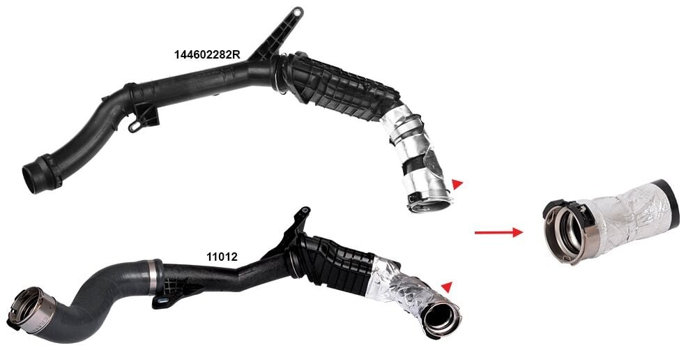 Renault Clio III - Clio IV - Modus / Dacia Dokker - Duster - Lodgy - Logan II - Sandero II 1.5 dCi Turbo Hortumu Plastik Boru Hariç Ok İle Gösterilen Küçük Hortum - 144608294R - 144602282R - 144609034R - 144604018R