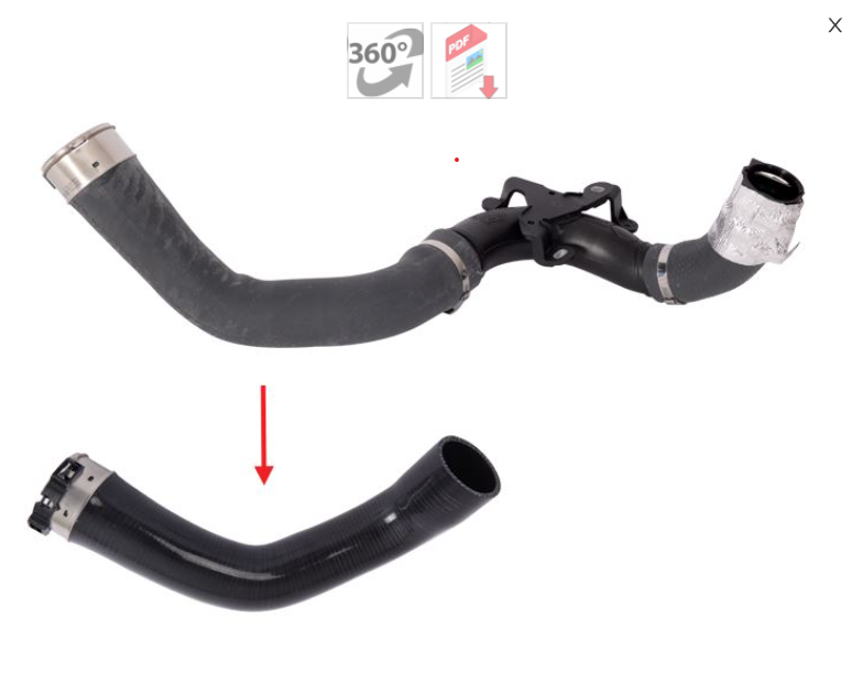 Renault Captur / Clio 4 - IV / Dacia Duster / Lodgy Turbo Hortumu Borusu (Büyük) - (1.2 TCe H5F) - 144602500R