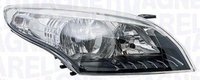 Renault Megane 3 - III (2008-2012) Ön Sol Far Lambası Alt Zemin Siyah / Üst Beyaz Krom - 260608405R - 260607305R